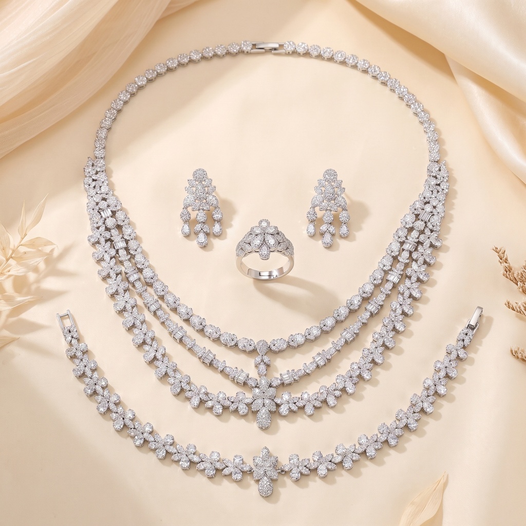 3 layers zircon luxury set