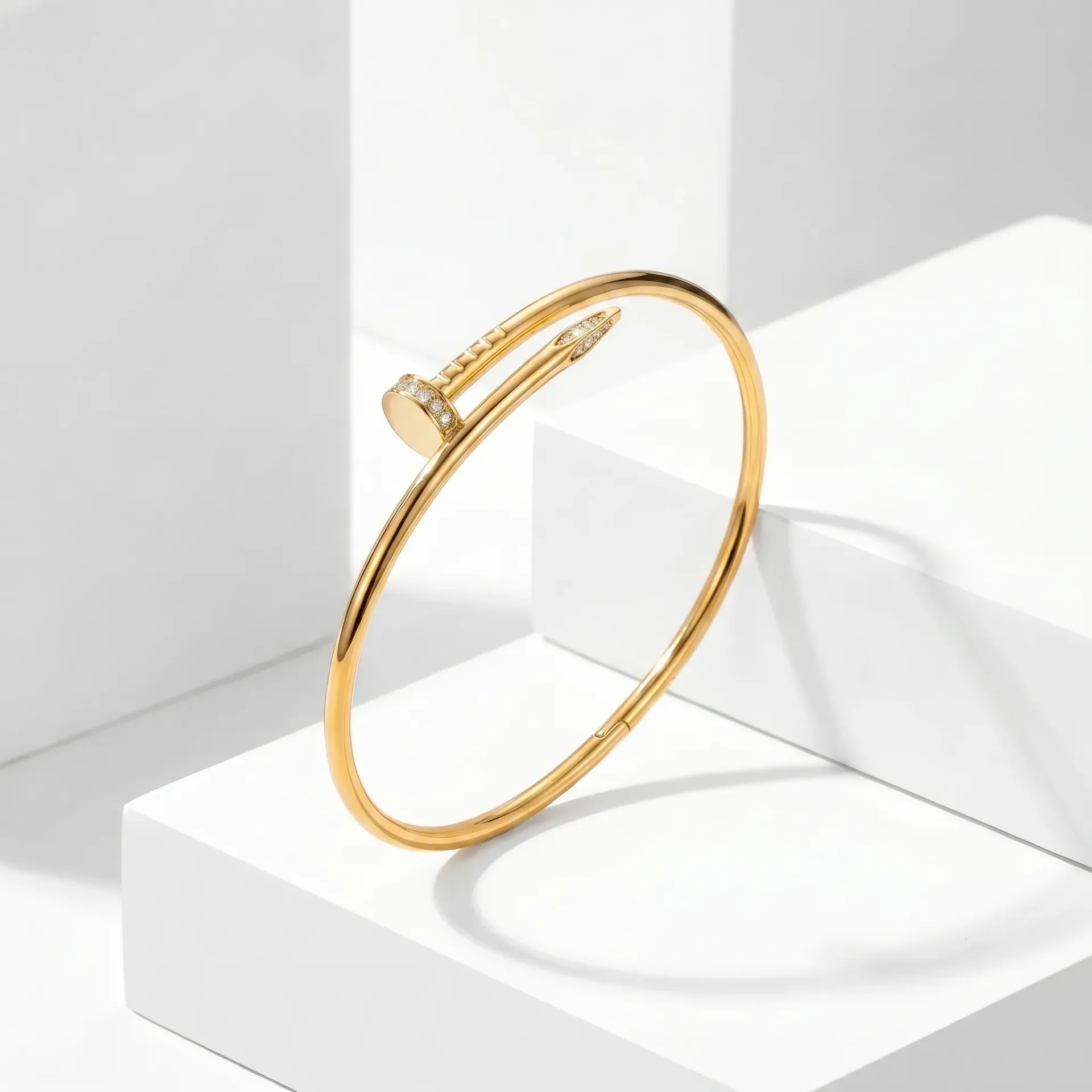 slim nail bangle (gold, 17)