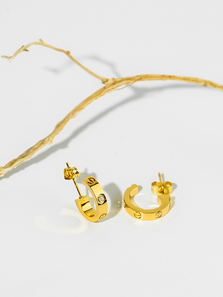 Half moon smooth earrings