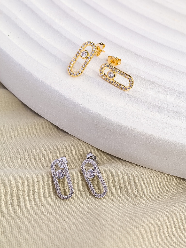 Small k earrings (gold)