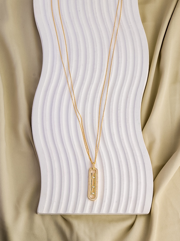 Long k necklace (gold)