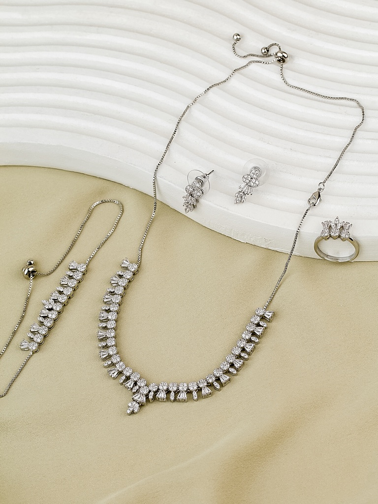 Adjustable Simple zircon set