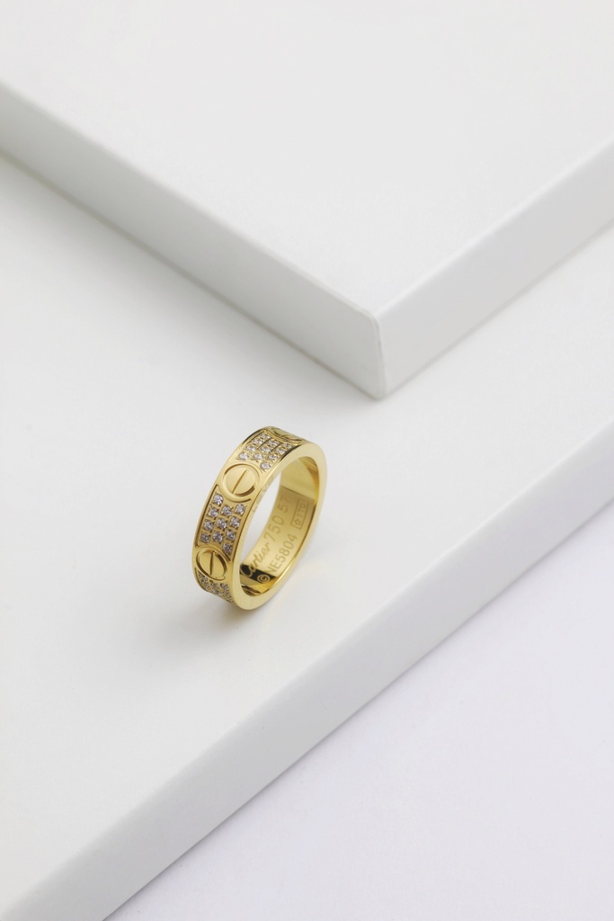 خاتم مع أحجار كاملة (gold, 5)