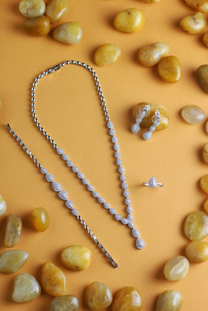 Water Drop zircon Jewelry Sets