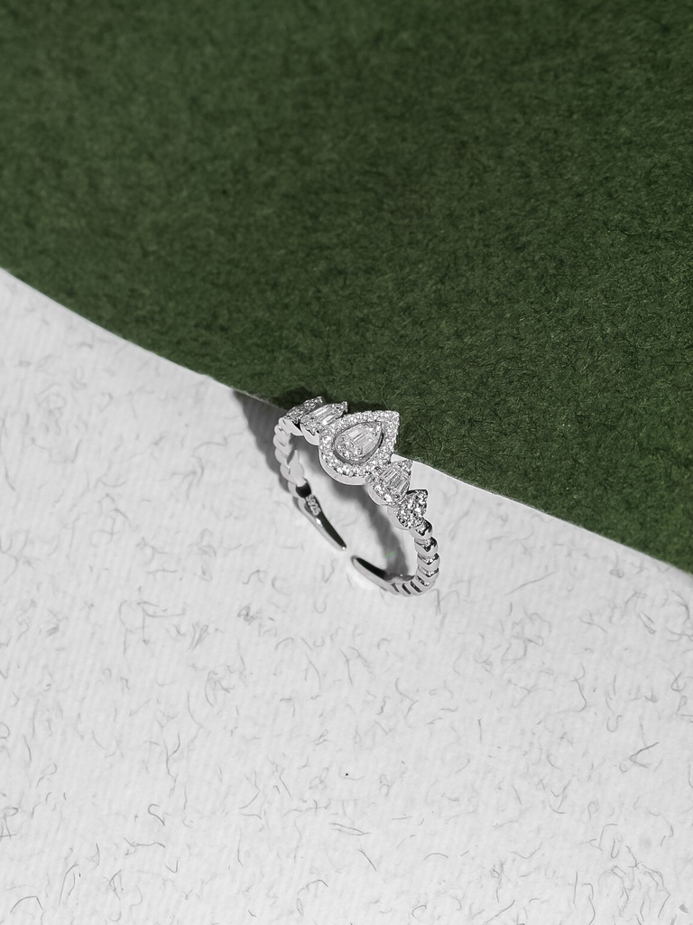 1 drop adjustable silver 925 ring