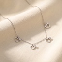 Heart shaped silver 925 choker