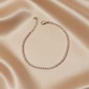 elegant silver 925 pink tennis bracelet