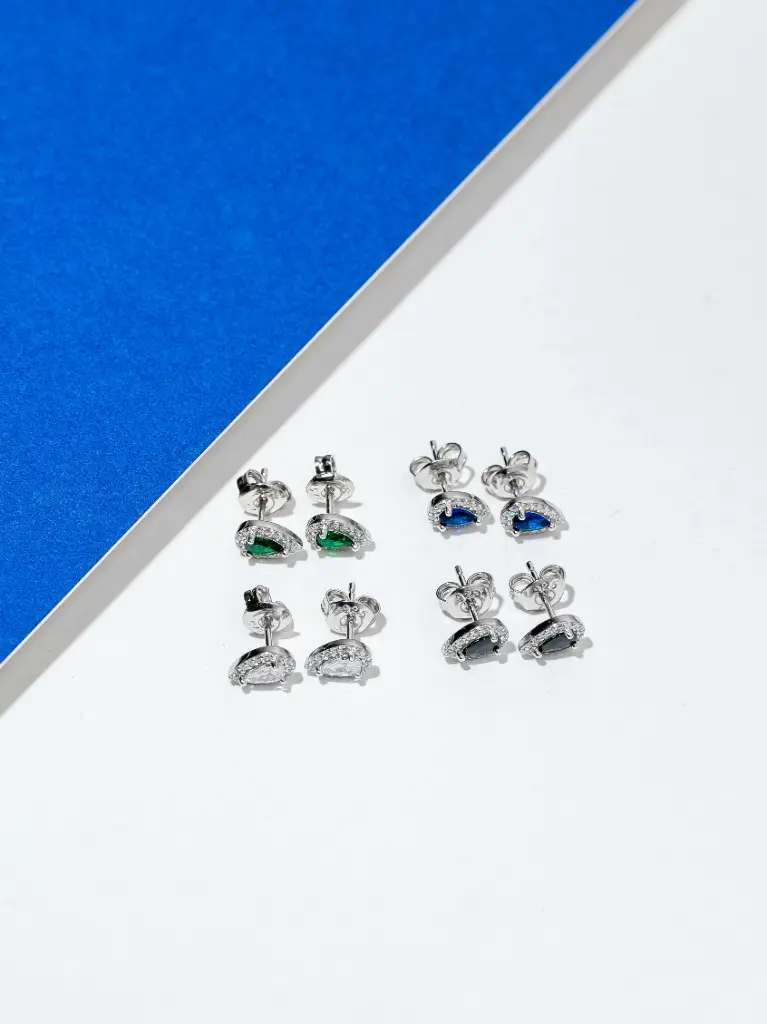 small drops silver 925 earrings