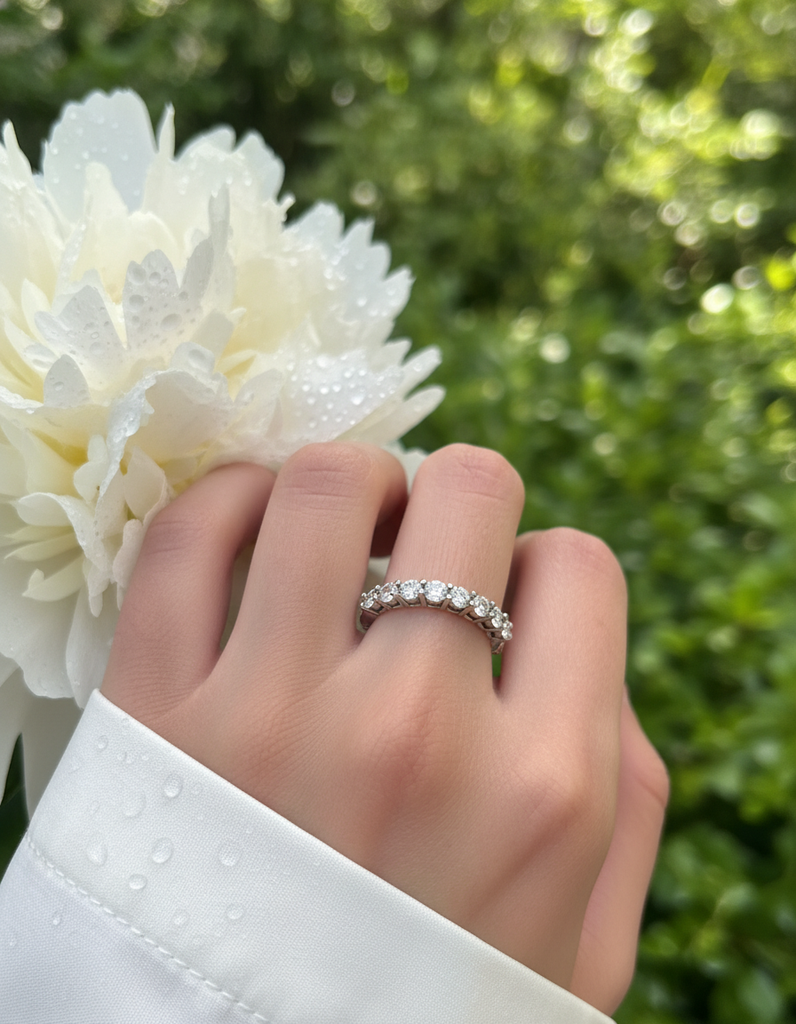 7 stones silver 925 ring
