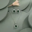 Diamond drop necklace set