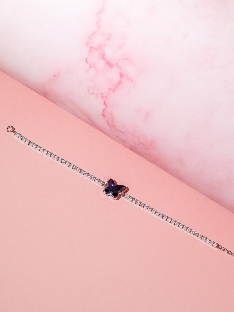 Butterfly silver 925 tennis bracelet