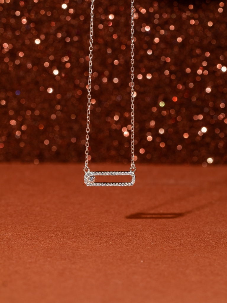 [F429] 1 dot k silver 925 necklace  