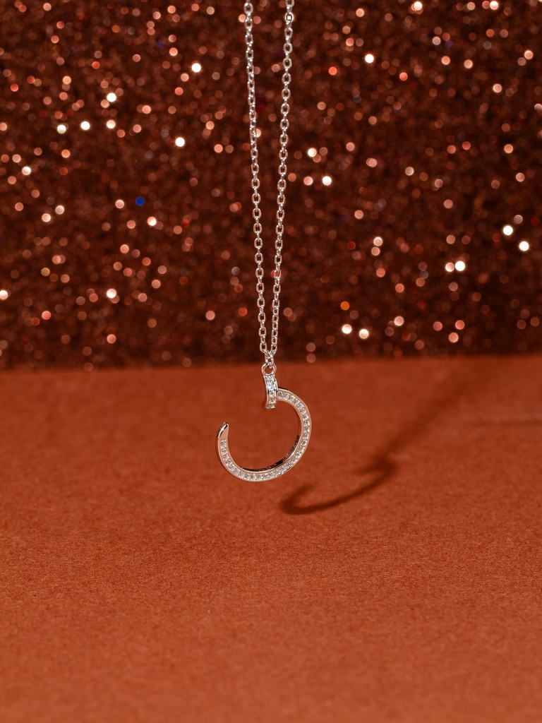 silver 925 nail neckalce 