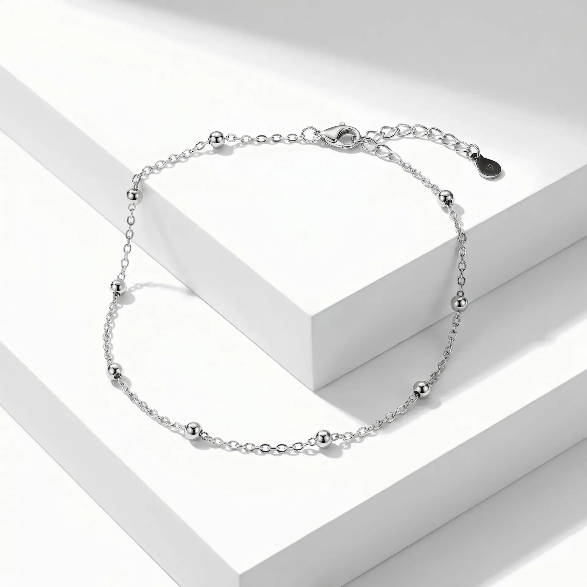 smooth simple silver 925 ankelt  