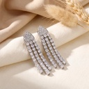 Triangle with 3 rows earrings 
