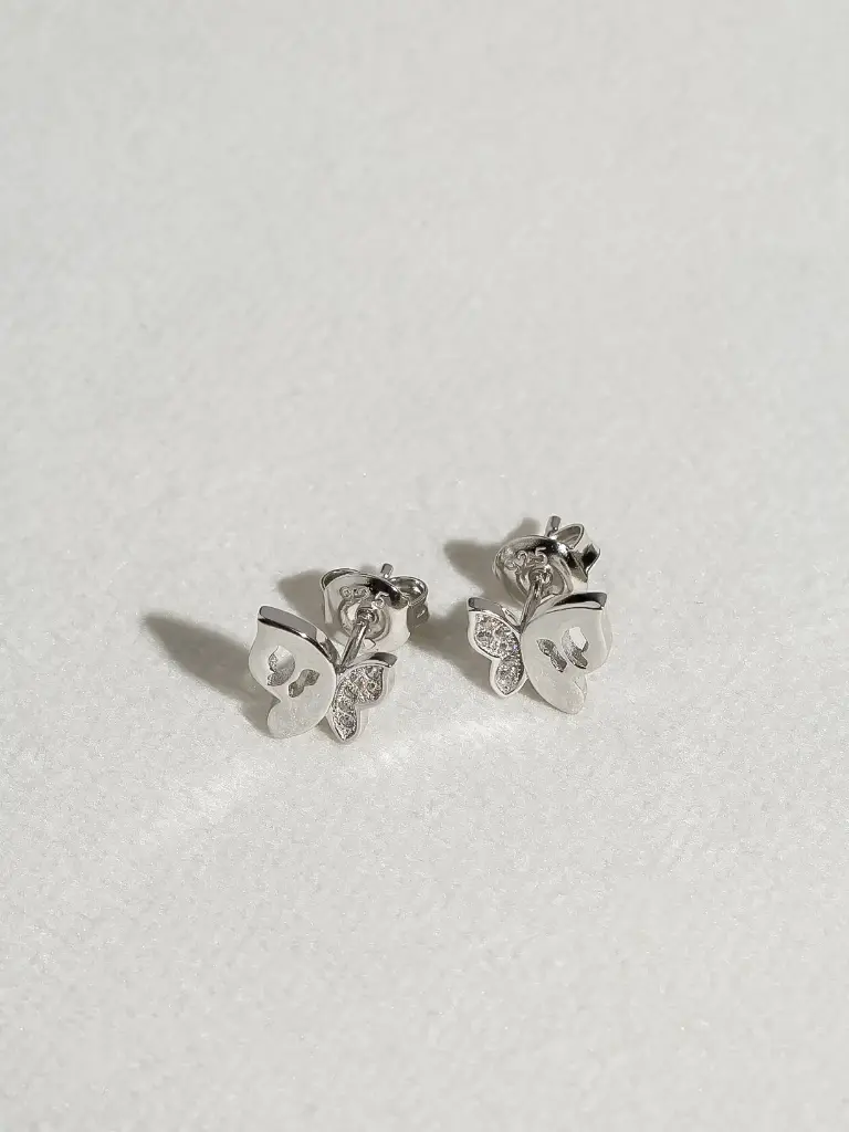 smooth Butterfly silver 925 earrings 