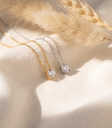 New plated necklace with big stone 