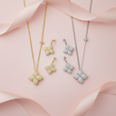 New long Ro necklace set with stones 