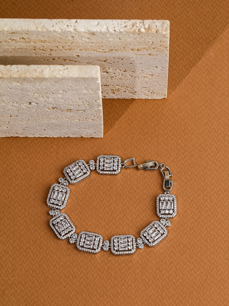 8 cubes zircon bracelet (gold)
