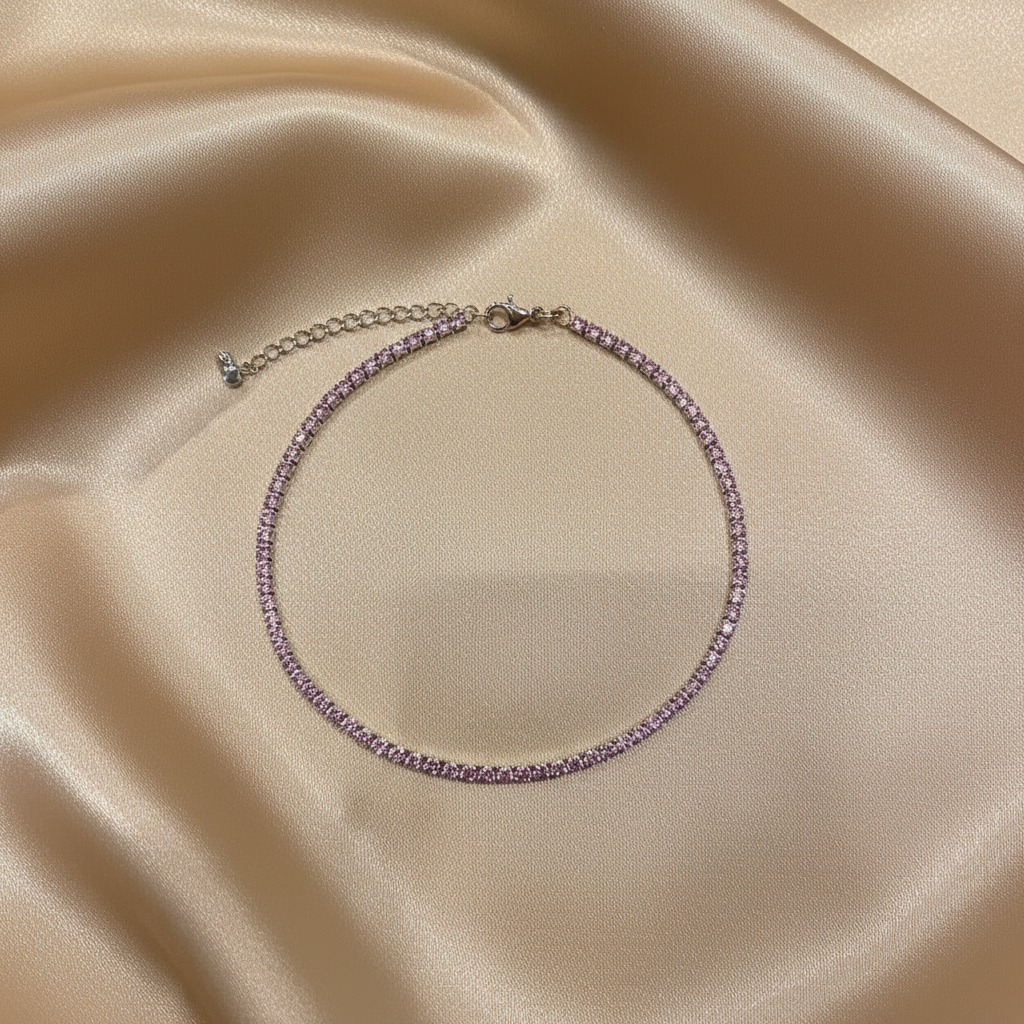 Elegant silver 925 purple Tennis bracelet