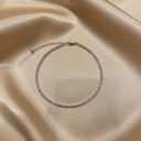Elegant silver 925 purple Tennis bracelet