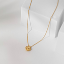 Flower shape gold necklace
