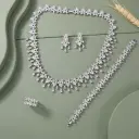 طقم زيركون بلوسوم مع خطوط قطرات