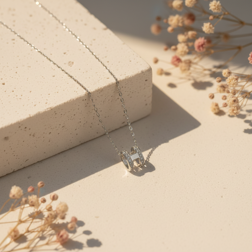 [F2701] H shape silver925 necklace 