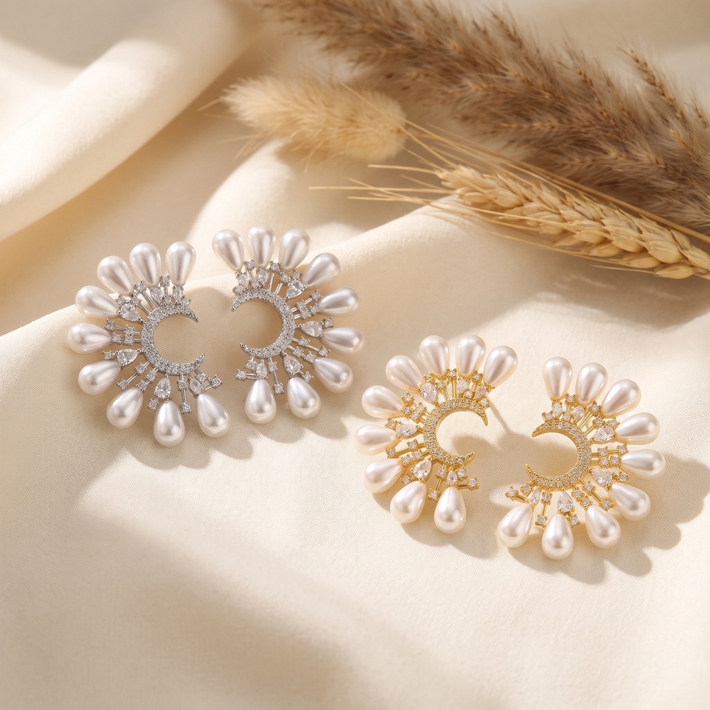 Moon shape with lulu earrings