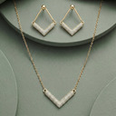 V shape necklace set