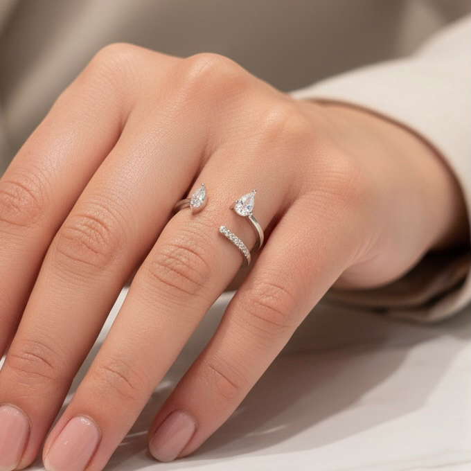 Twist silver 925 ring 