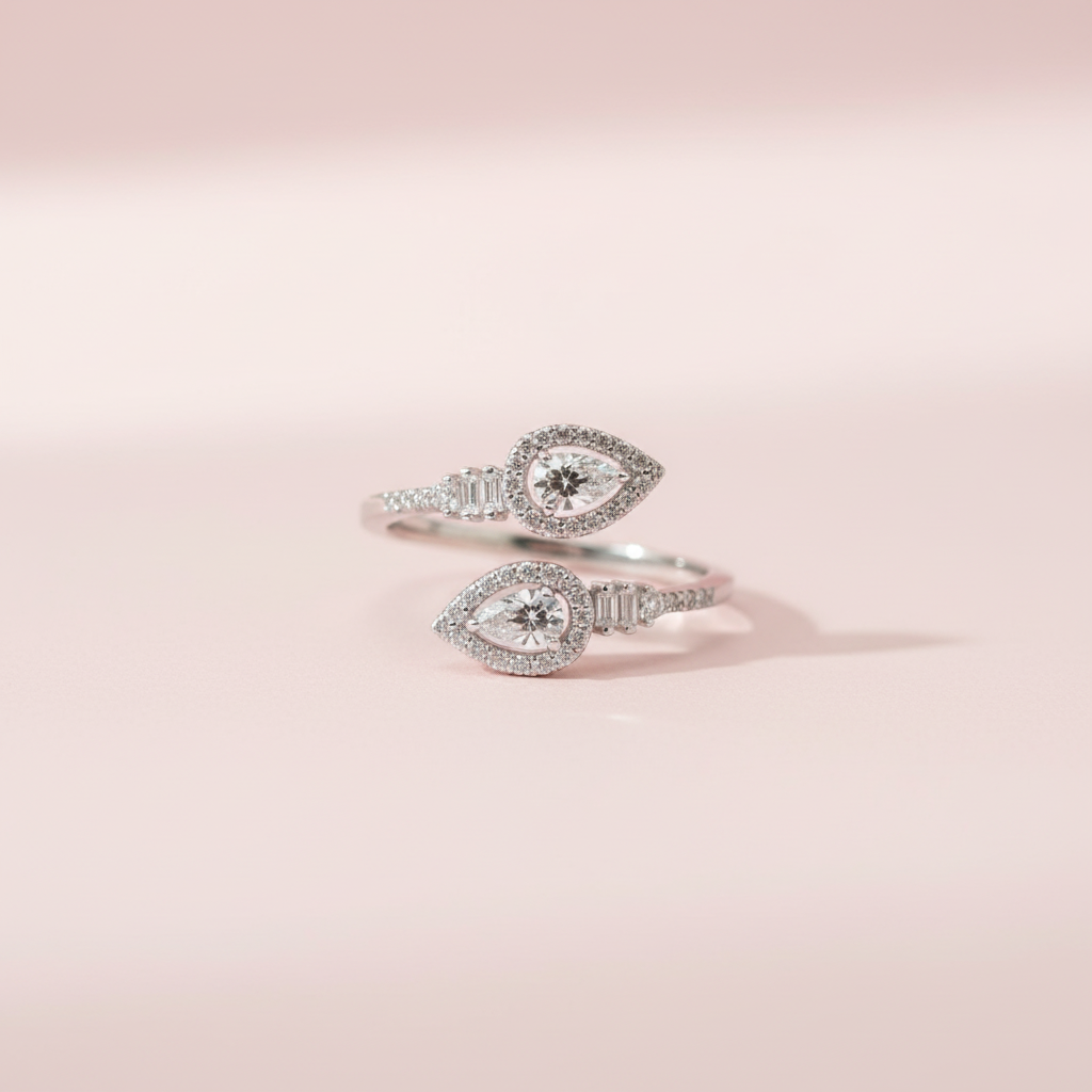 2big drop adjustable silver925 ring 