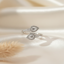 2big drop adjustable silver925 ring 