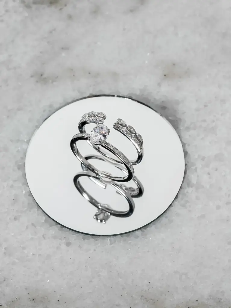 Oval open twins ring silver925 