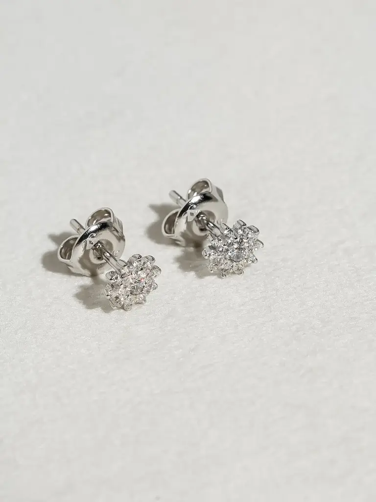 [D4428] Sun silver925 earrings 