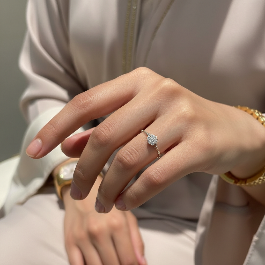 [F002] Flower adjustable silver925 ring 