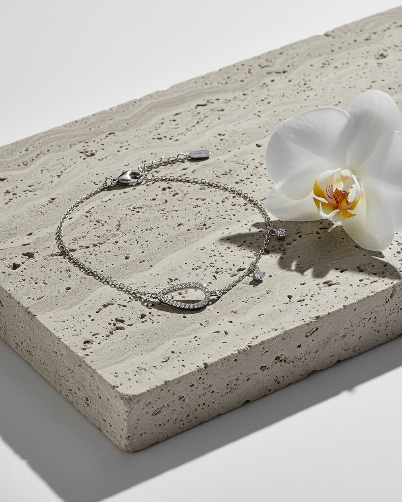 Open eye silver925 anklet
