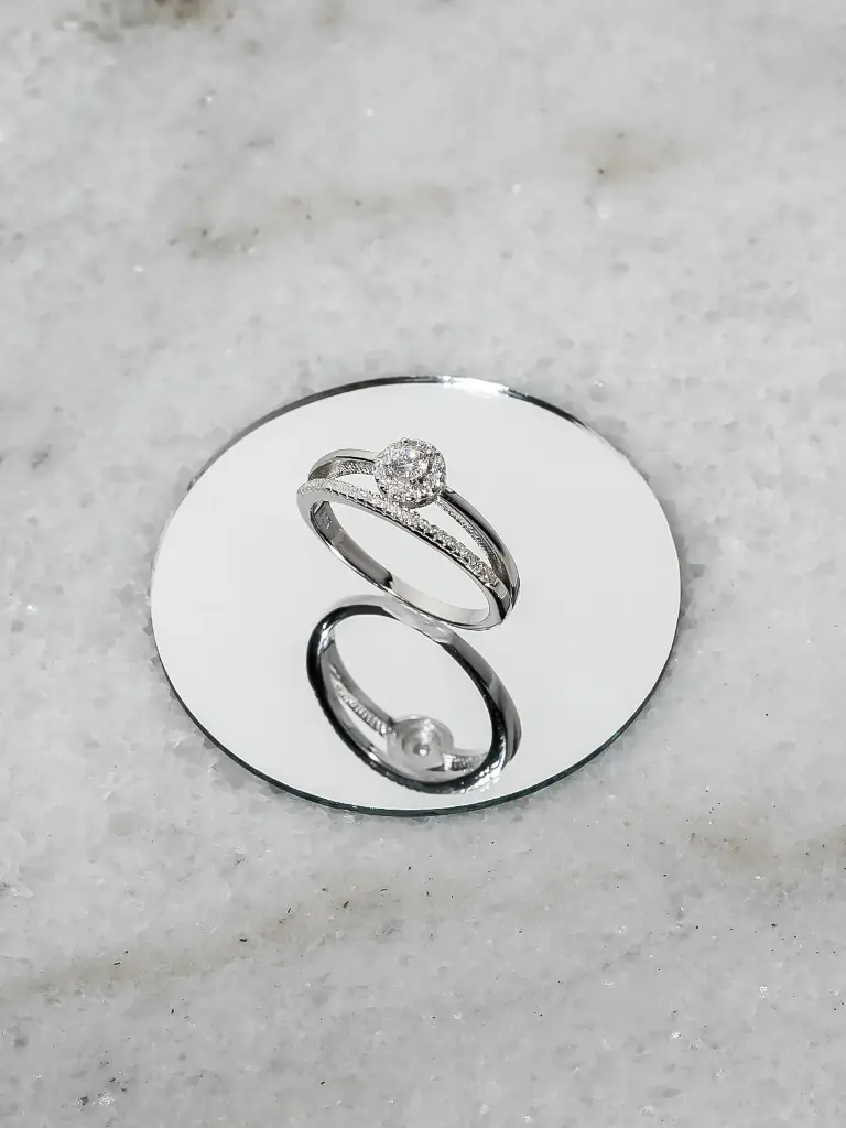 Round slim silver925 semitwins 