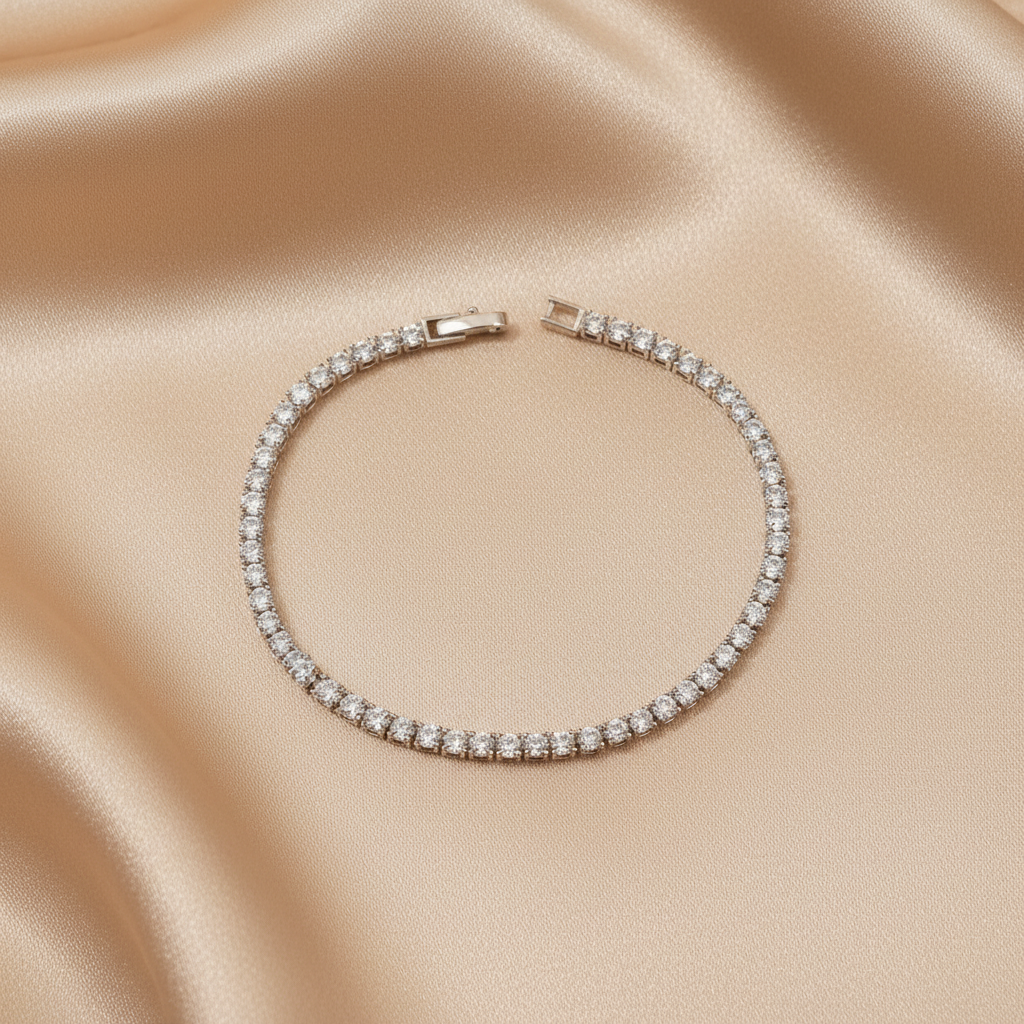 New tennis silver bracelet 