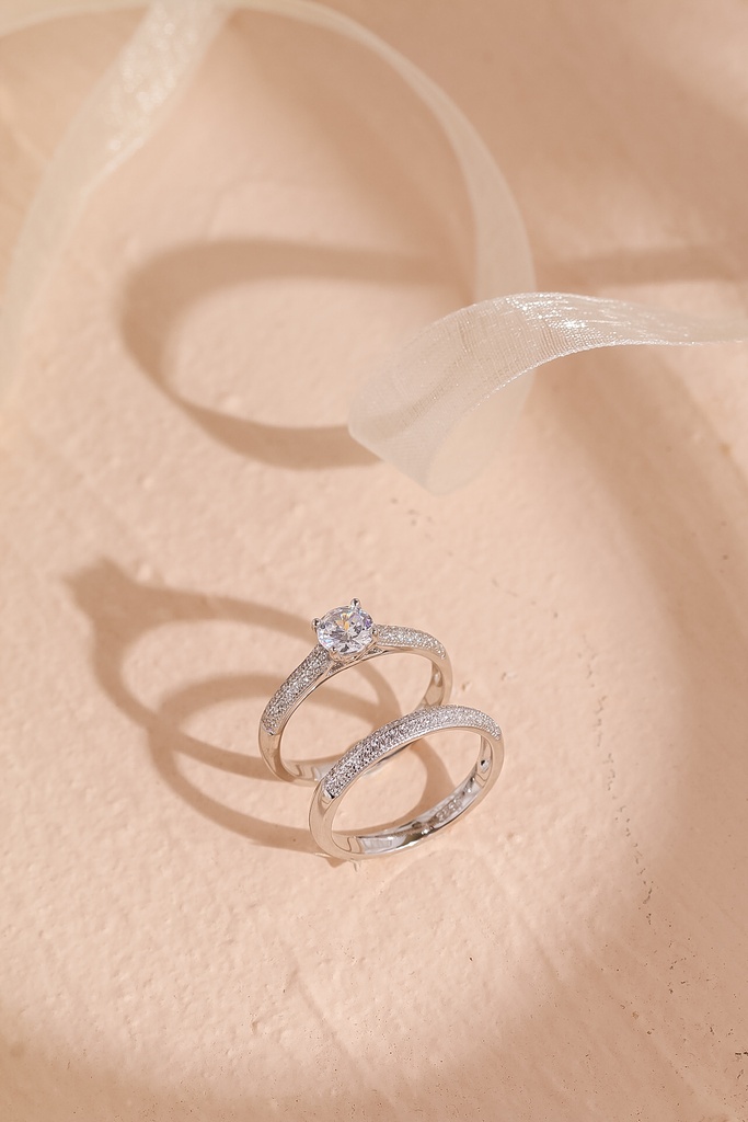 [NH1867-5] Smooth elegant silver 925 twins (5)