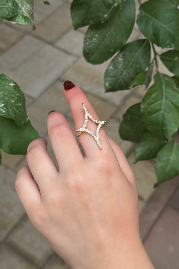 Open star ring  (gold)