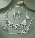 line of leaves zircon set