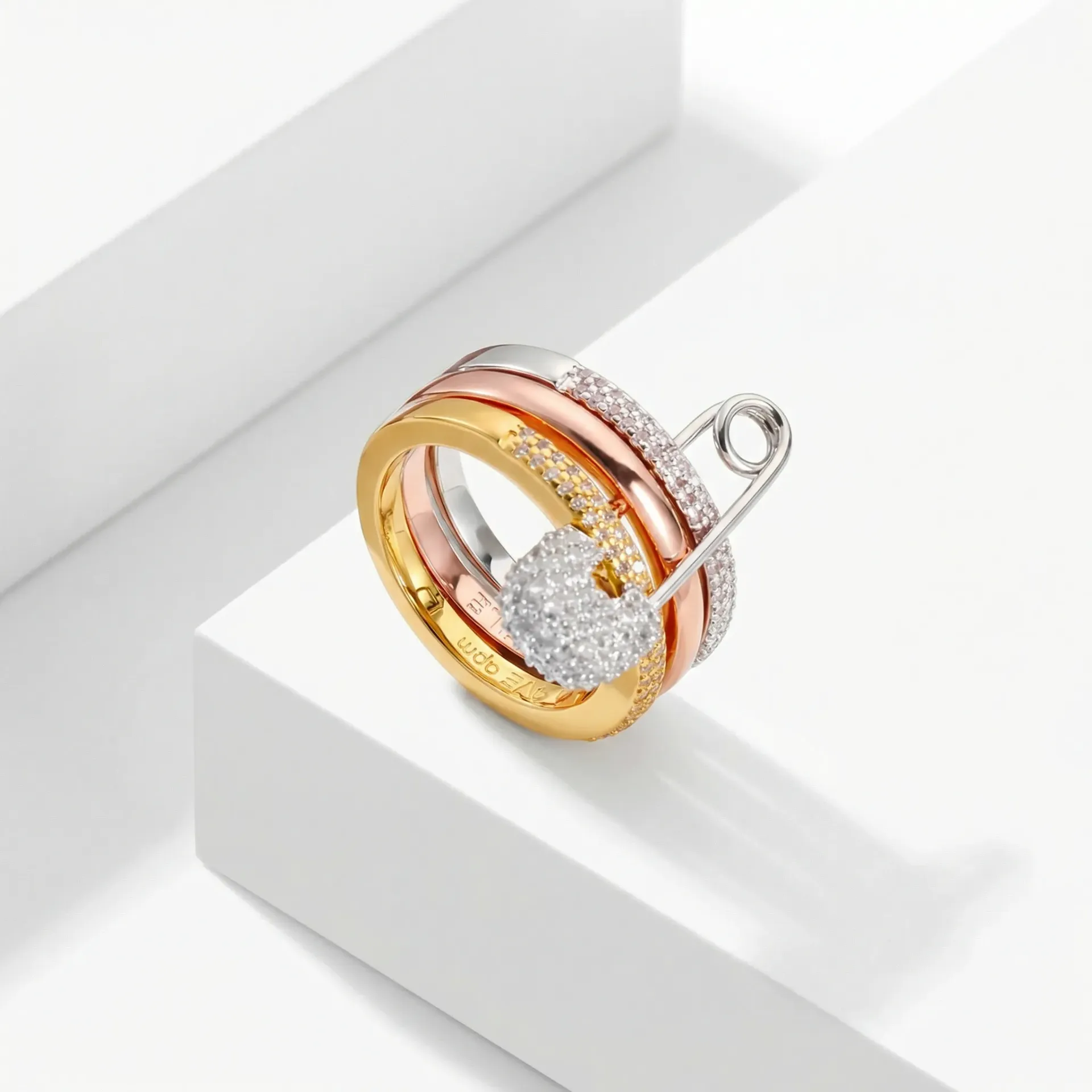 3 colors Pin ring multi color 