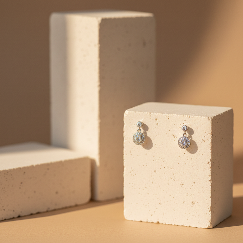 small big round zircon earring