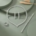 flower snow shape zircon set 