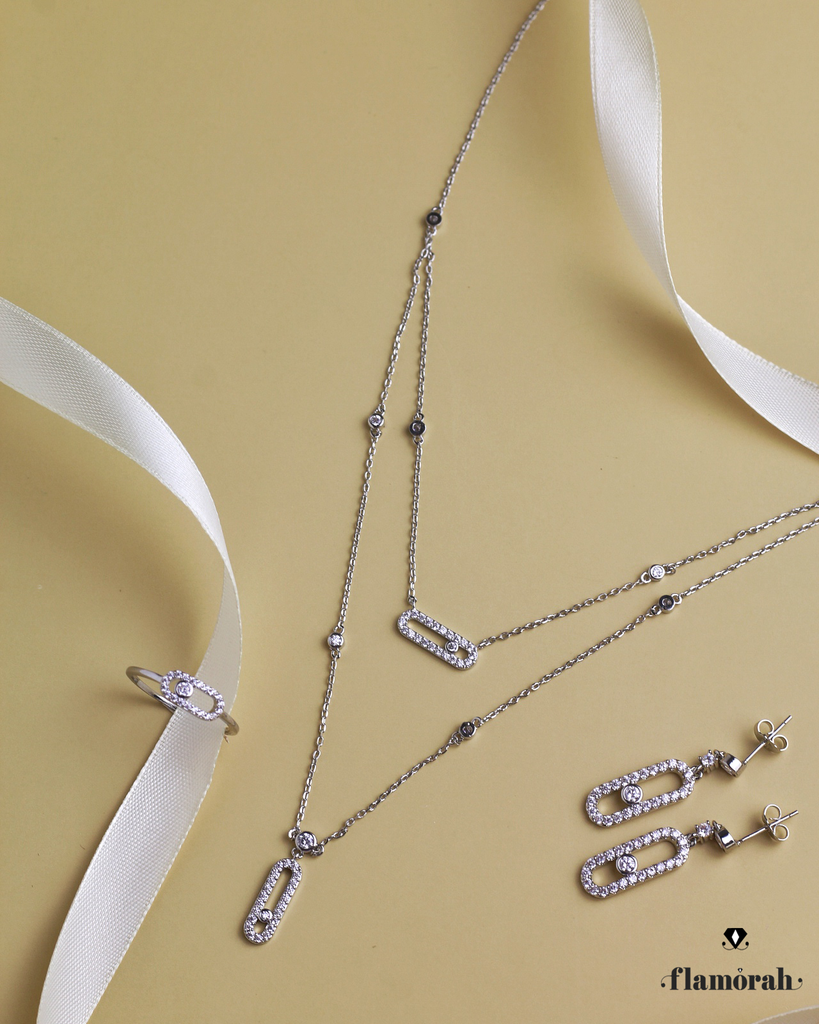 2layers K smooth silver set