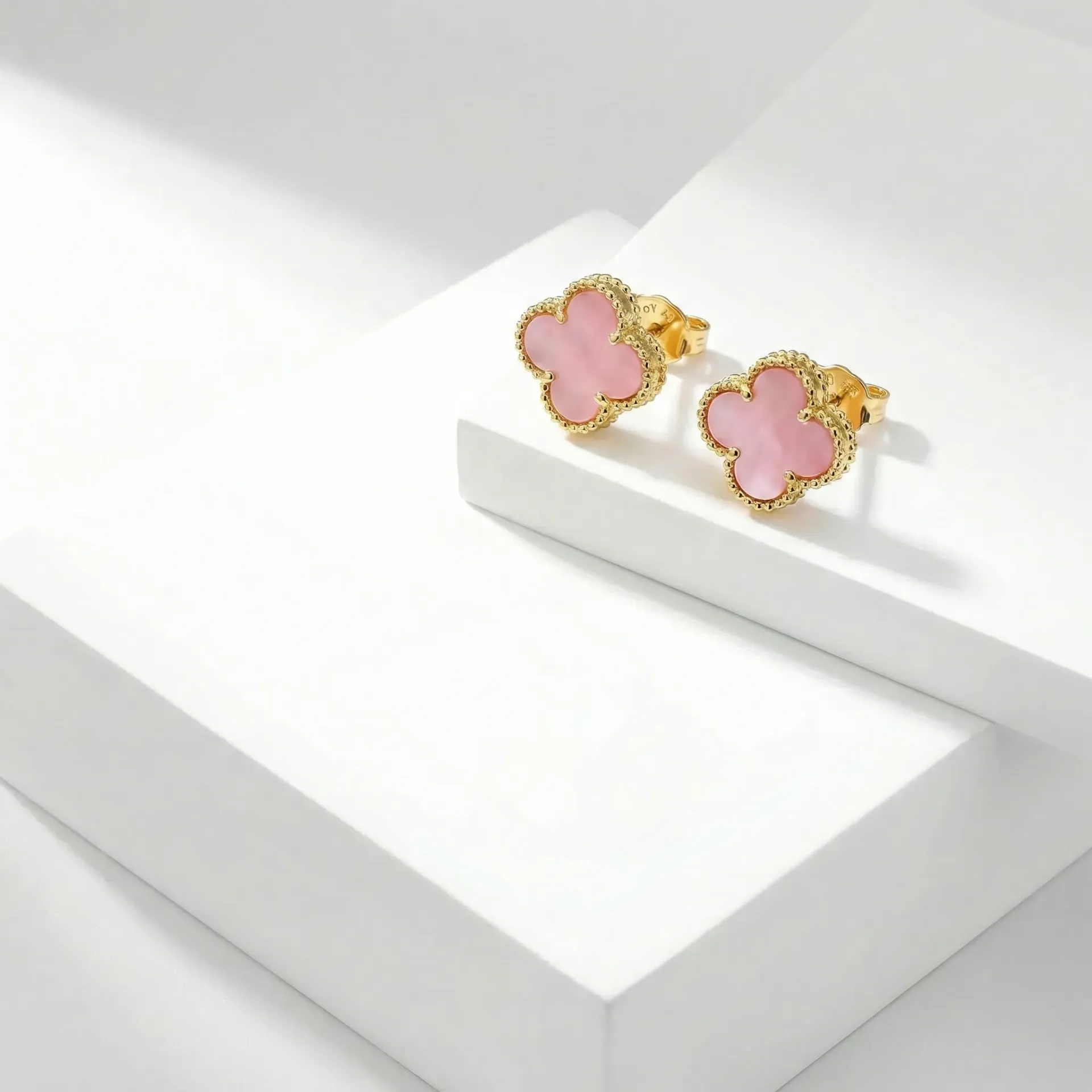 Pink flower earrings (babe Pink)