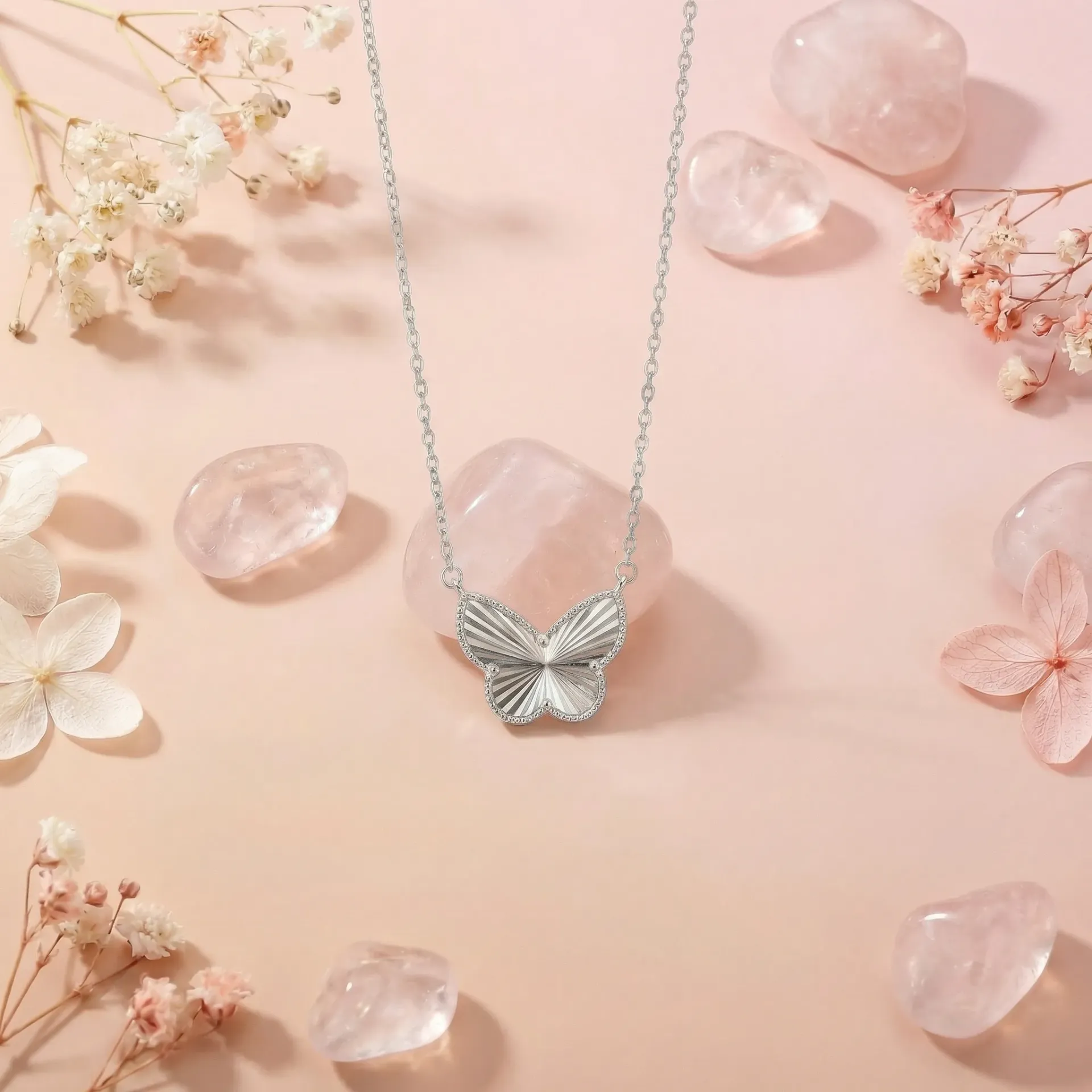 smooth butterfly silver925 necklace
