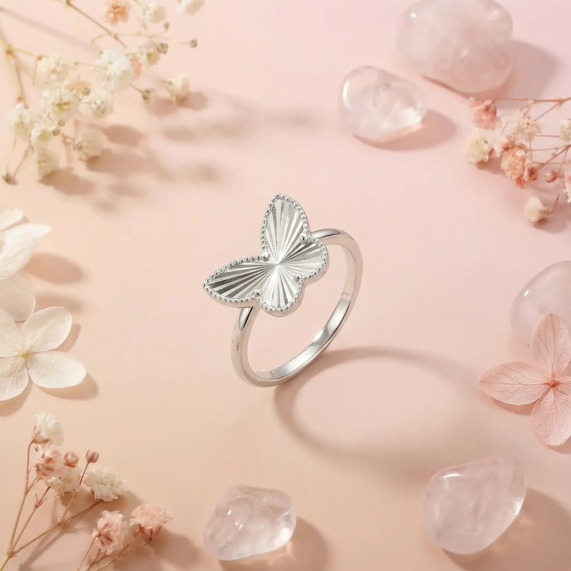 smooth butterfly silver925 ring
