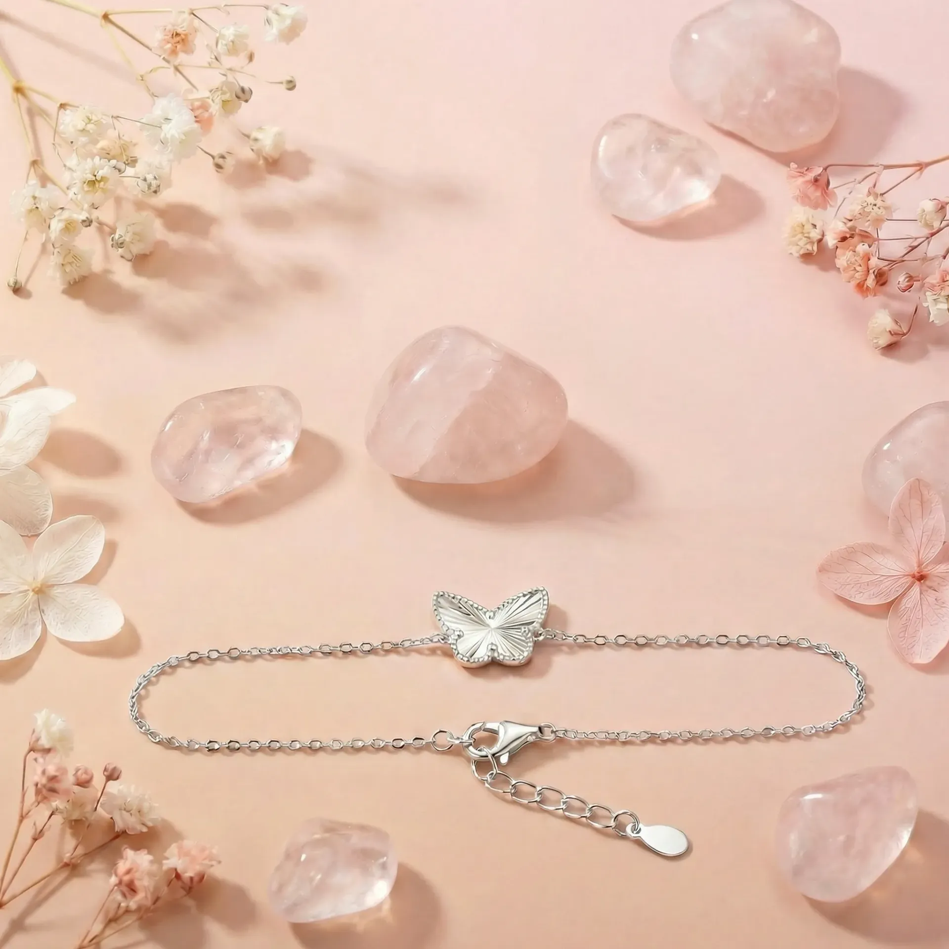 [03WS1S024118-B] smooth butterfly silver925 bracelte
